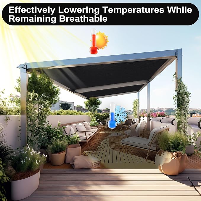 Artpuch 90% Sun Shade Cloth, 6 x 6 FT Pergola Shade Cover Canopy - Image 6