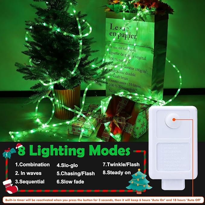 200ft LED Rope Lights Outdoor, 1440 LED Flexible Tube Lights - Image 3