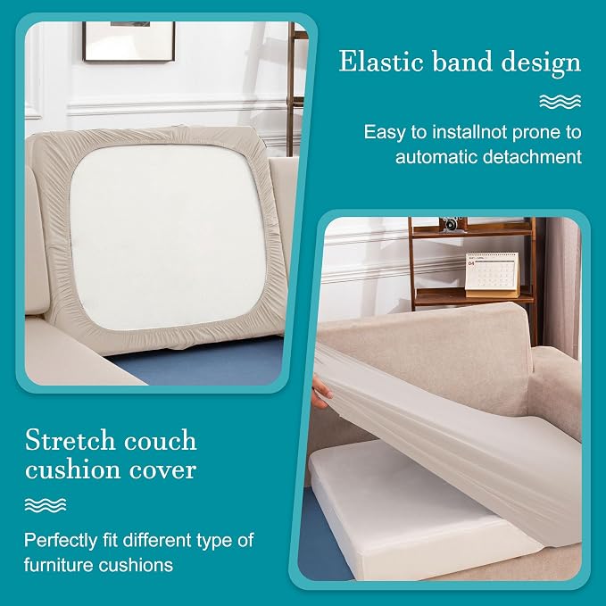 12Pcs Stretch Patio Cushion Covers, Outdoor Couch Cushion Covers Replacement - Image 5