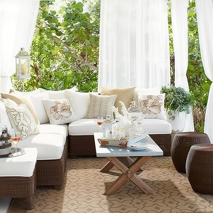 RYB HOME 2 Panels Outdoor Curtains - Image 5