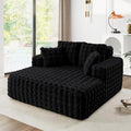 56" W Oversized Chaise Lounge Chair Indoor, Plush Faux Fur Sleeper Couch Sofa by JEEOHEY