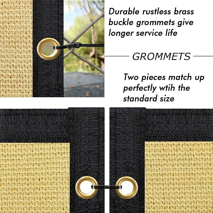 UPGRADE Privacy Fence Screen 6'x29' Sand Outdoor 90% Visibility Blockage 170 - Image 4