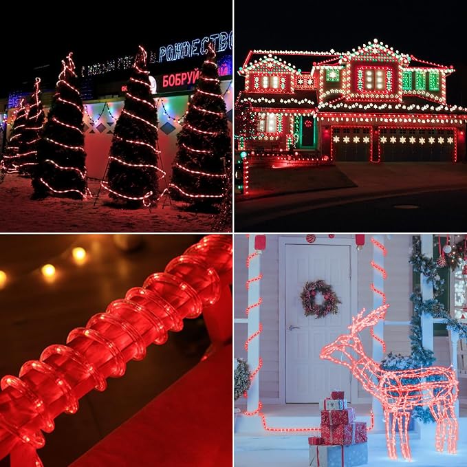 50ft LED Rope Lights Outdoor, 360 LED Connectable and Flexible Tube Lights - Image 7