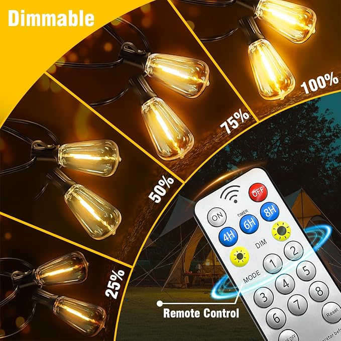100FT Solar String Lights Outdoor Waterproof - Image 4