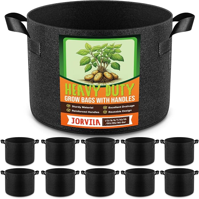 10 Pack 30 Gallon Grow Bags, Thickened Nonwoven Fabric Planter Pots by Unknown