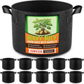 10 Pack 5 Gallon Grow Bags, Thickened Nonwoven Fabric Planter Pots by Unknown