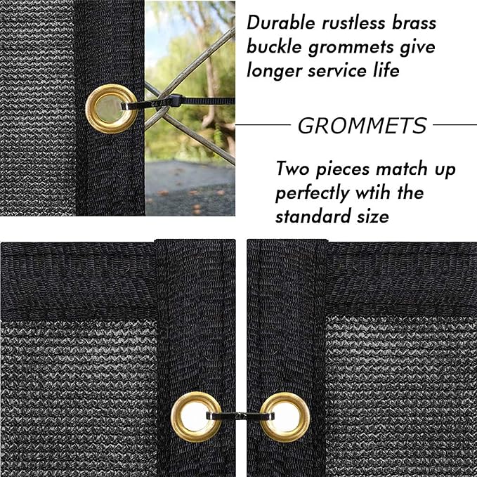UPGRADE Privacy Fence Screen 3'x36' Black Outdoor 90% Visibility Blockage 170 - Image 3
