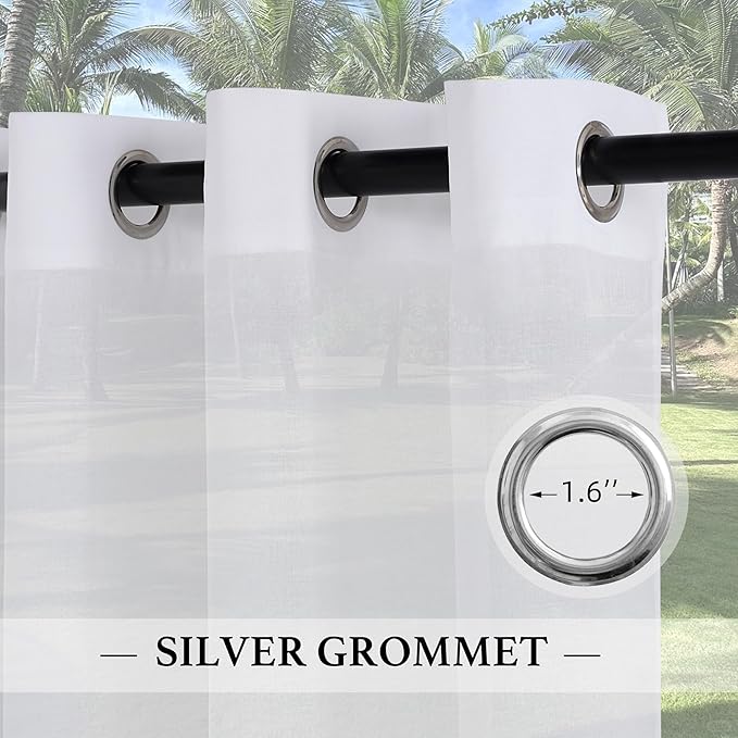 RYB HOME 2 Panels Pergola Curtains Outdoor - Image 2