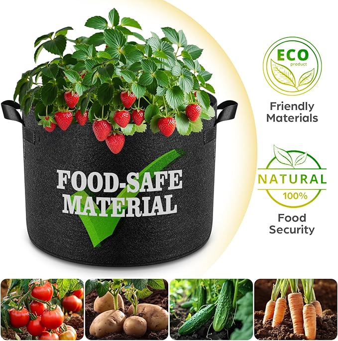 10 Pack 20 Gallon Grow Bags, Thickened Nonwoven Fabric Planter Pots - Image 5