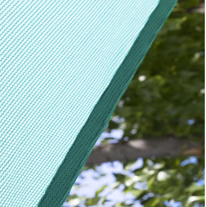 Amgo Custom Size 17' x 18' x 24.8' Turquoise Triangle Sun Shade Sail Order to - Image 8