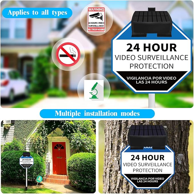 OOSSXX Solar Power Deck LED Light Clip-On Yard Security Sign Spotlight - Image 4