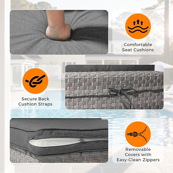 12-Seat Modular Patio Furniture Set – Outdoor Wicker Sectional Sofa - Image 6