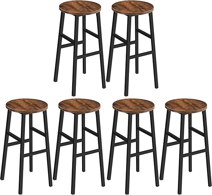 Bar Stools, 28 Inch Kitchen Breakfast Bar Chairs, Industrial Bar Stools by MAHANCRIS