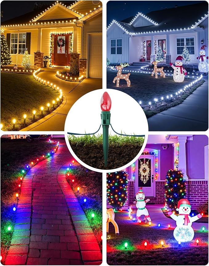 100-Pack Plastic Light Stakes, 5.5 Inch Christmas Yard Stakes - Image 6