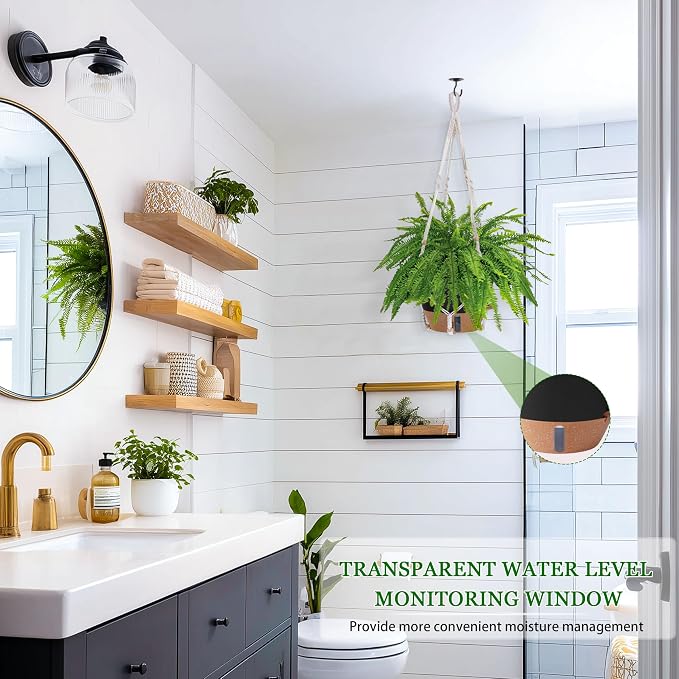 10 Inch Hanging Planters for Indoor Plants, 2 Pack Self Watering Hanging - Image 7