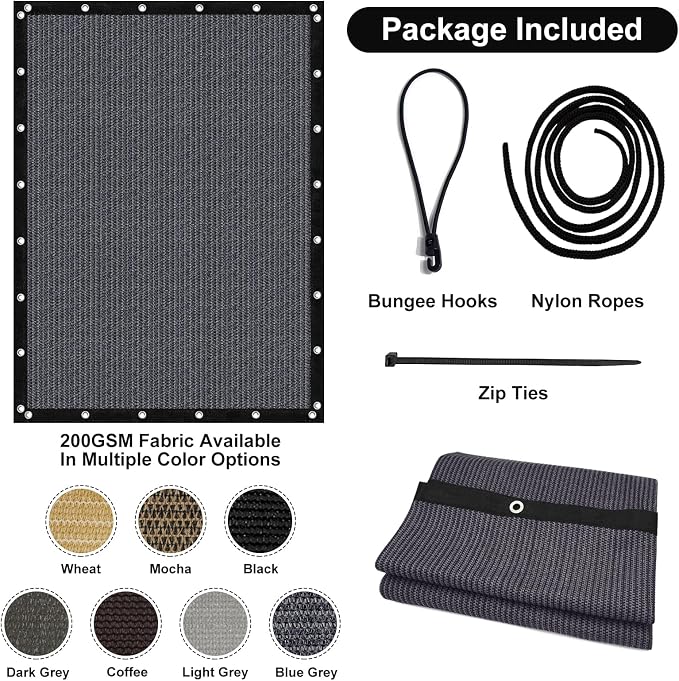 Artpuch 90% Sun Shade Cloth, 4 x 8 FT Pergola Shade Cover Canopy - Image 7