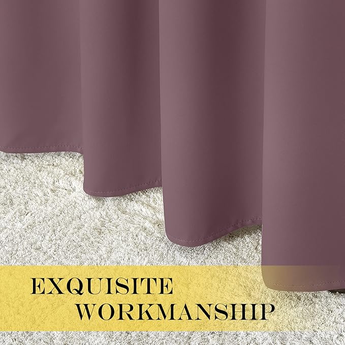 NICETOWN Patio Door Curtain Sound Blocking, Bedroom Privacy Room Divider Curtain - Image 6