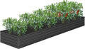 12x2x1FT Galvanized Raised Garden Bed Kit, Vegetable Boxes-Rectangle Metal by DIIYIV