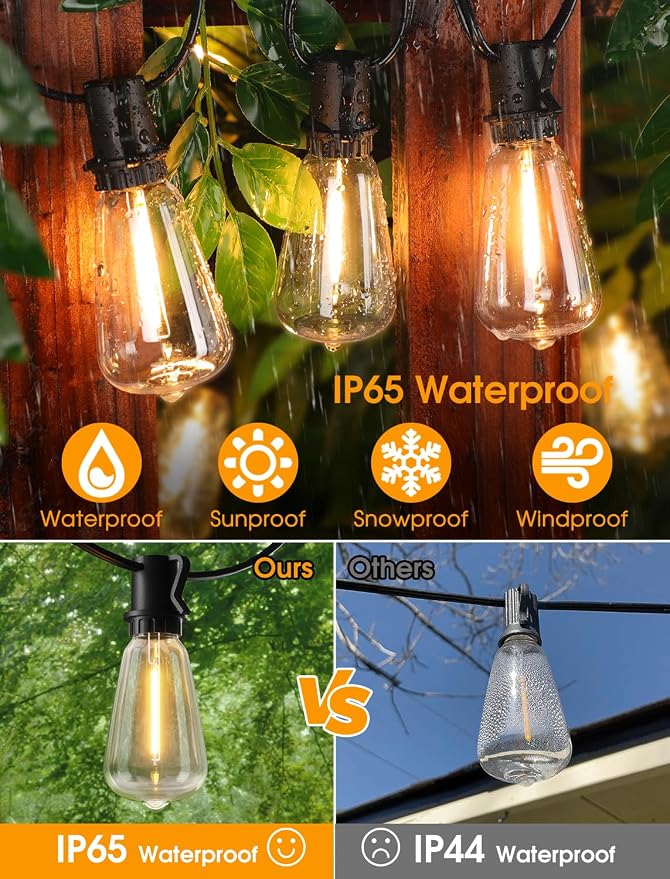 100FT Outdoor String Lights, Patio Lights - Image 8
