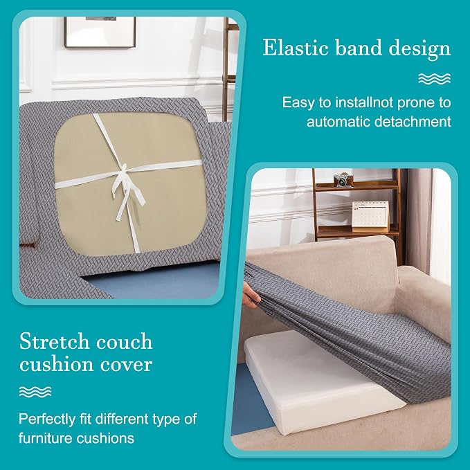 12Pcs Stretch Patio Cushion Covers, Outdoor Couch Covers Replacement, Outdoor - Image 5
