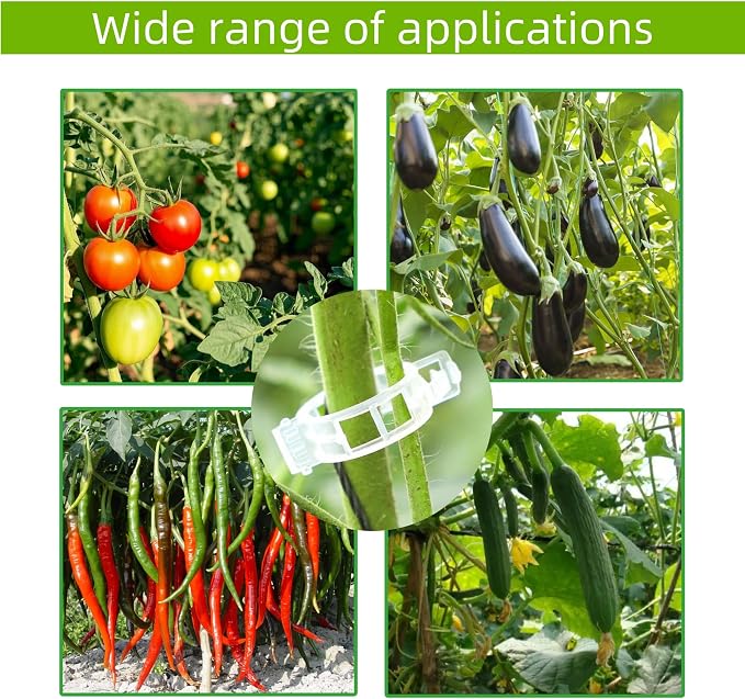 100 Pcs Plant Support Clips, Plastic Clips - Image 8