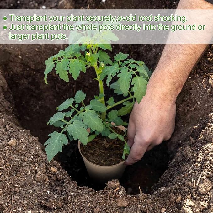 100PCS Peat Pots, 3.15Inch Seed Starting Pots - Image 5