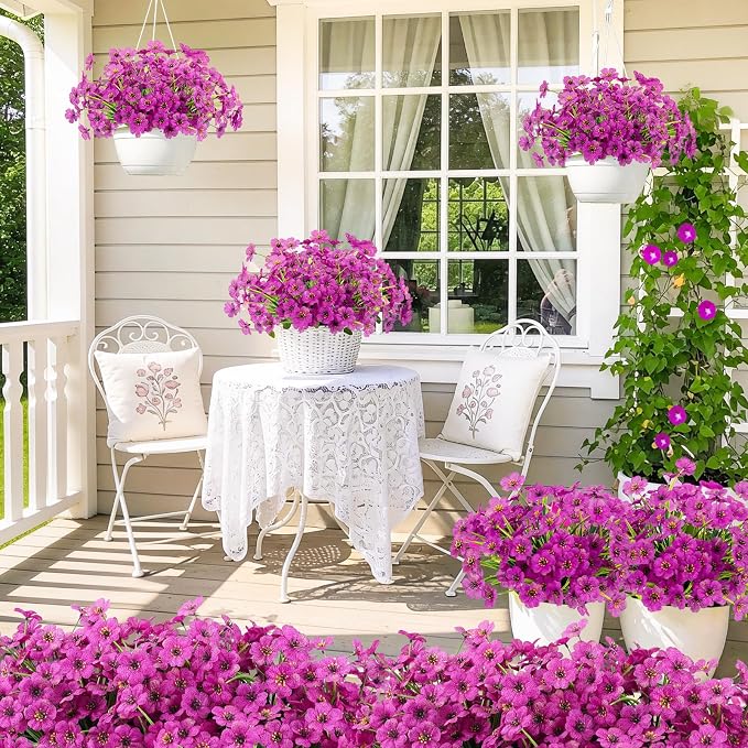 MACTING Artificial Flowers for Outdoors Fake Flowers UV Resistant No Fade Faux - Image 7