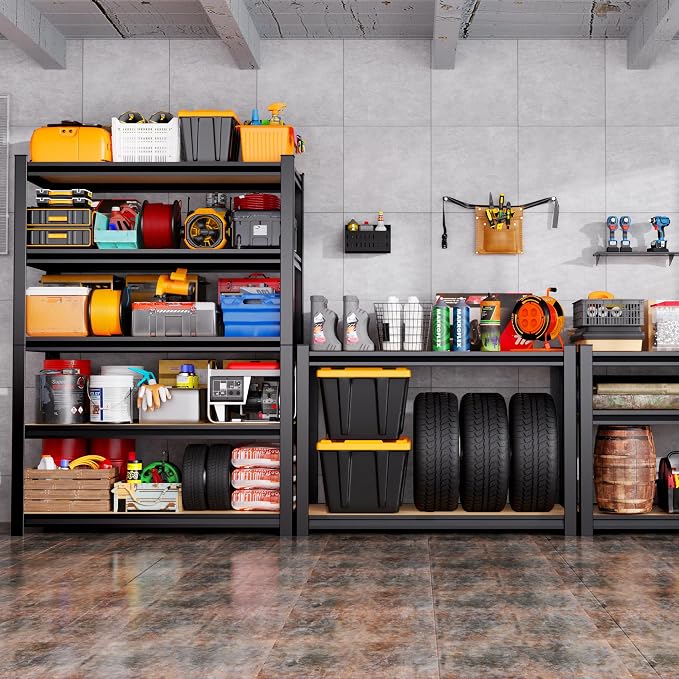 71"Hx46"Wx18"D Garage Shelving-2050 lbs 5 Tier Storage Shelves, Adjustable - Image 2