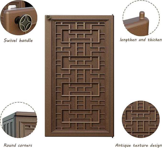 Storage Box Outdoor Caninet, Resin Indoor Storage Box Waterproof Outdoor - Image 6