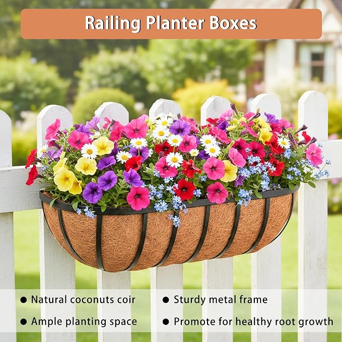 16'' Window Box Railing Planter - Image 2