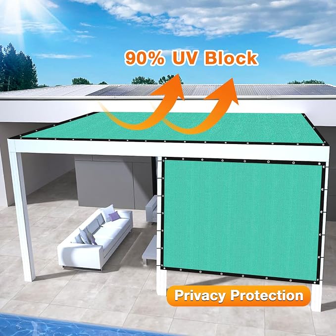 Artpuch Outdoor Pergola Shade Cover 8' X 12' Sun Shade Cloth - Image 3