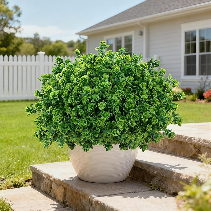 Artificial Fake Outdoor Plants for Spring Summer Decoration, 12 Bundles Fake - Image 8