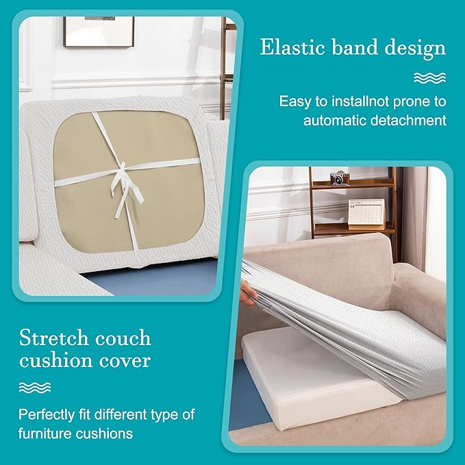 12Pcs Stretch Patio Cushion Covers, Outdoor Couch Covers Replacement, Outdoor - Image 5