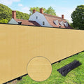 UPGRADE Privacy Fence Screen 3'x8' Sand Outdoor 90% Visibility Blockage 170 GSM by UPGRADE