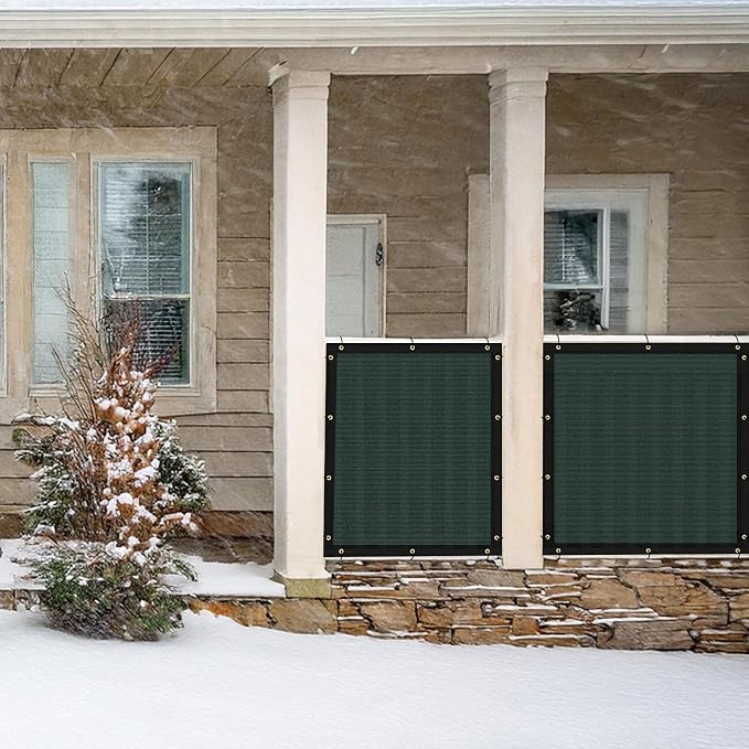UPGRADE Privacy Fence Screen 4'x13' Dark Green Outdoor 90% Visibility Blockage - Image 8