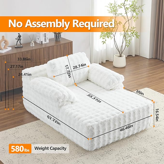 VINGLI Chaise Lounge Chair Indoor, Movie Room - Image 2