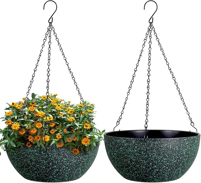 10inch Hanging Planters for Outdoor Indoor Plants by WSMKSZ