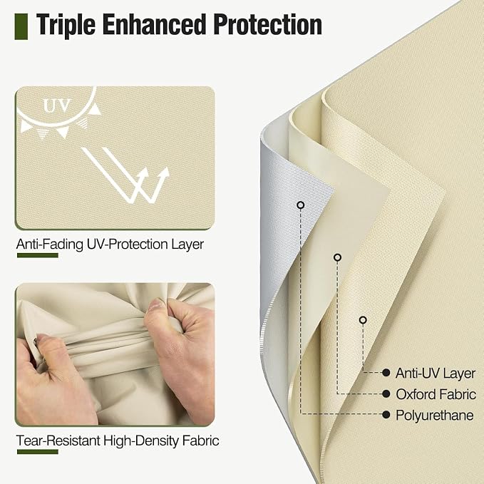 MR.COVER Outdoor Couch Cover Waterproof, Patio Furniture Covers - Image 3