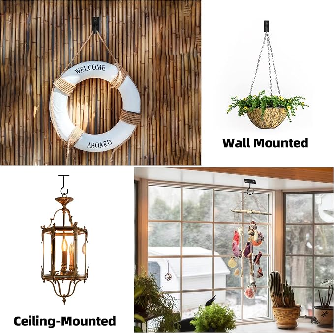 Plant Hooks 2Pack Hanging Plant Bracket 6inch Metal Plant Hanger Decorative - Image 4