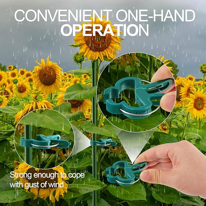120 Pcs Plant Support Clips, Flower and Vine, Garden Tomato Plant Support Clips - Image 4