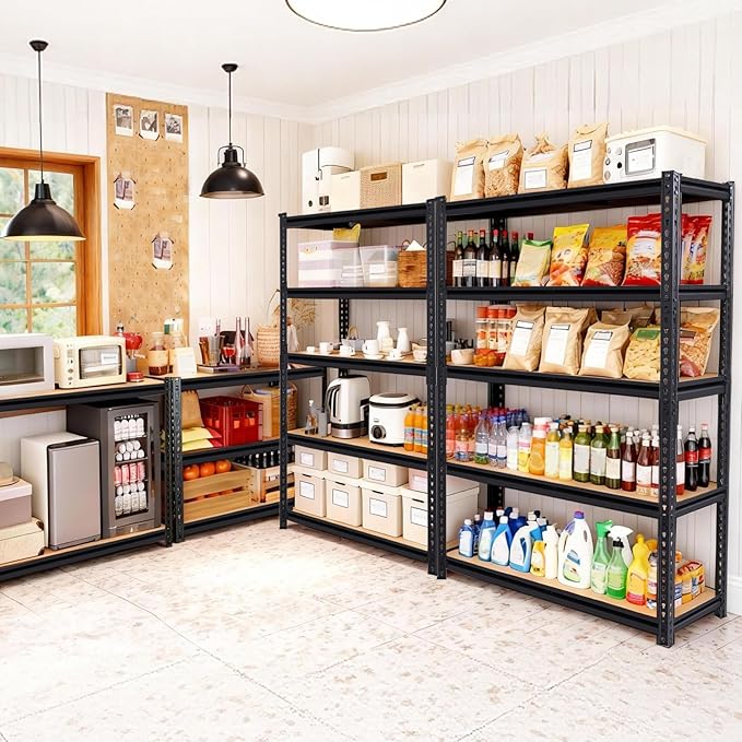 Heavy Duty Garage Shelving, 5-Tier Metal Storage Shelves, 2400LBS Shelving Unit - Image 2