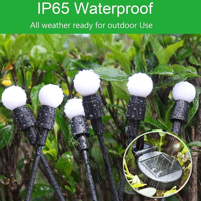 12-Pack Garden Solar Lights, 96 LED Solar Lights Outdoor - Image 8