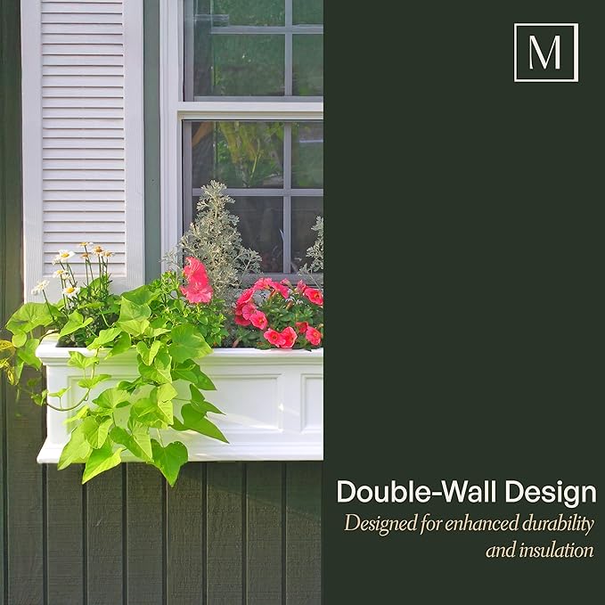 Mayne Fairfield 4-Foot Window Box – Self-Watering, Weather-Resistant Planter - Image 5