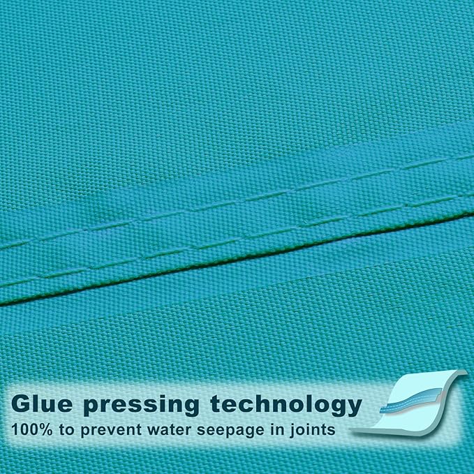 SUNNY GUARD Waterproof Sun Shade Sail 6'x10'x11.7' Turquoise Blue Right - Image 4