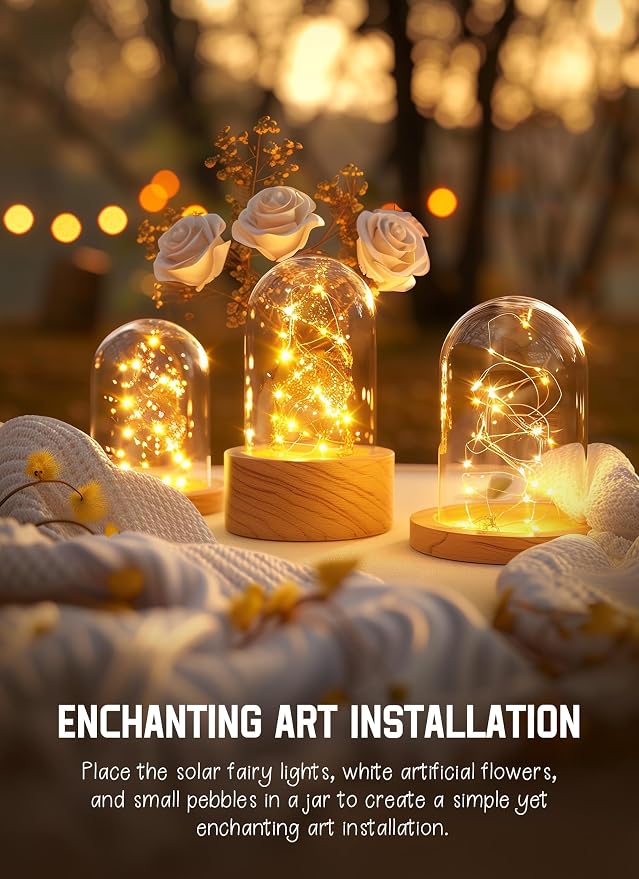 Minetom Solar String Lights for Outside, 6 Packs Total 198Ft 600 LED Outdoor - Image 8