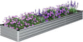 12x2x1FT Galvanized Raised Garden Bed Kit, Vegetable Boxes-Rectangle Metal by DIIYIV