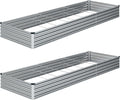 10×3×1FT Galvanized Raised Garden Bed Kit, Metal Planter Boxes, Large Outdoor by ZUNUDA
