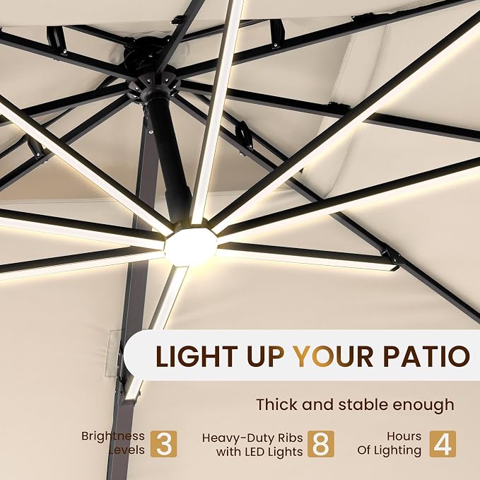 10 X 13 FT Cantilever Patio Umbrella - Image 2