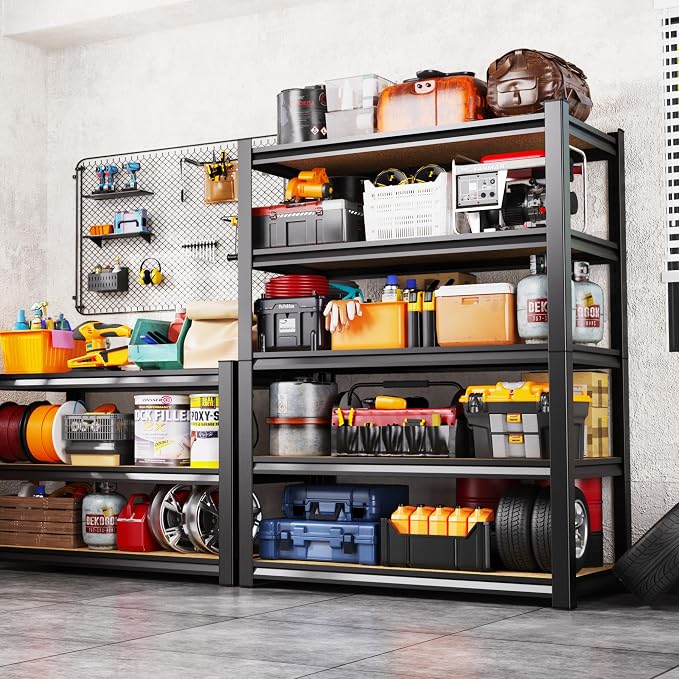 71.2" H Garage Shelving Heavy Duty Storage Shelves, Metal Adjustable Shelving - Image 2
