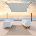 ColourTree TAPR1616 Custom Size 14' x 16' Grey Sun Shade Sail Canopy UV Block by ColourTree